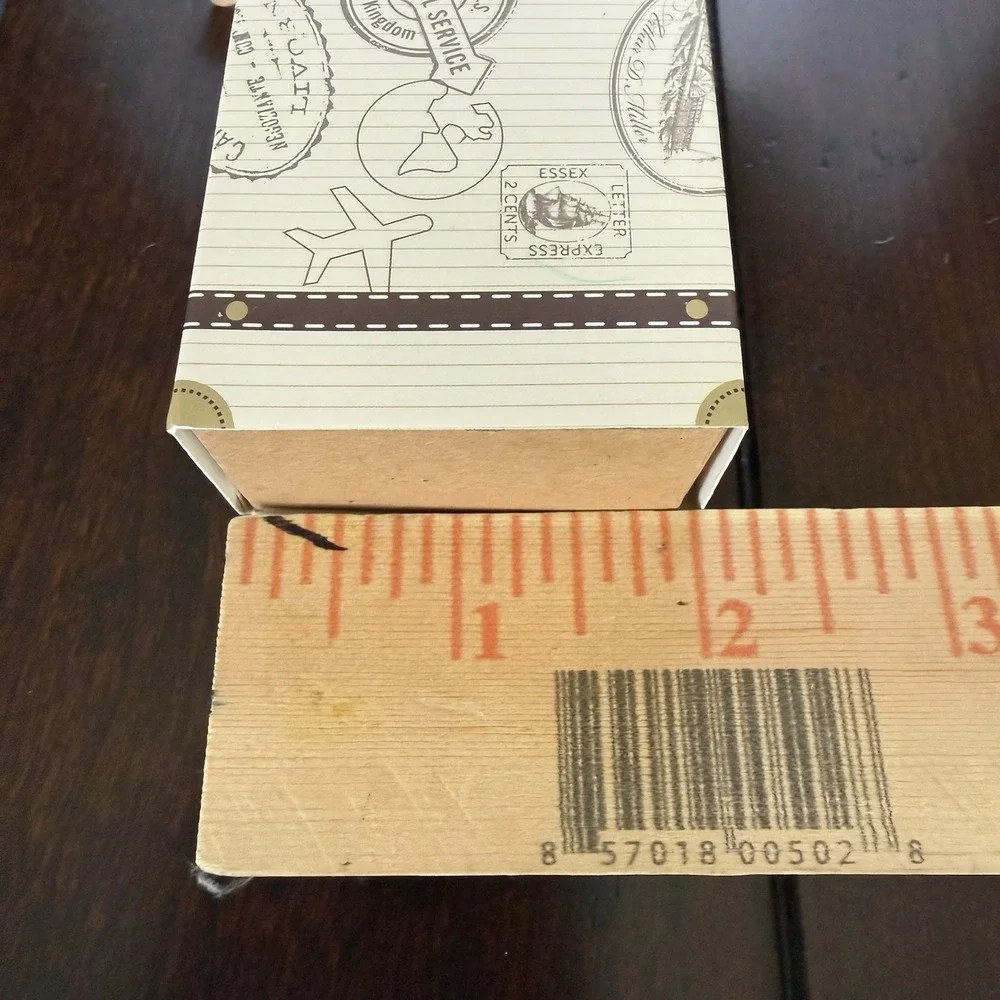 Folded Gift Boxes Tags Ties Pack Of 95 PCs Box Lot Travel Postal Theme New
